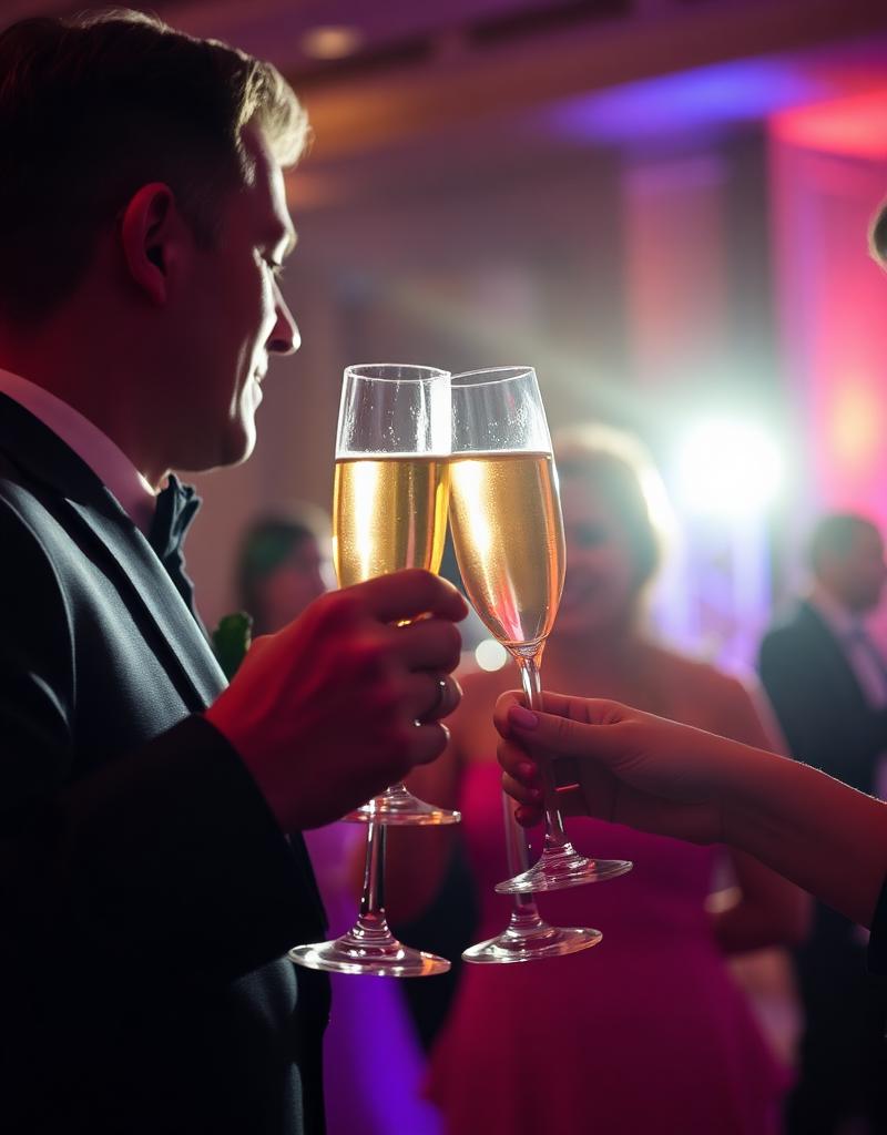 Champagne toast at gala